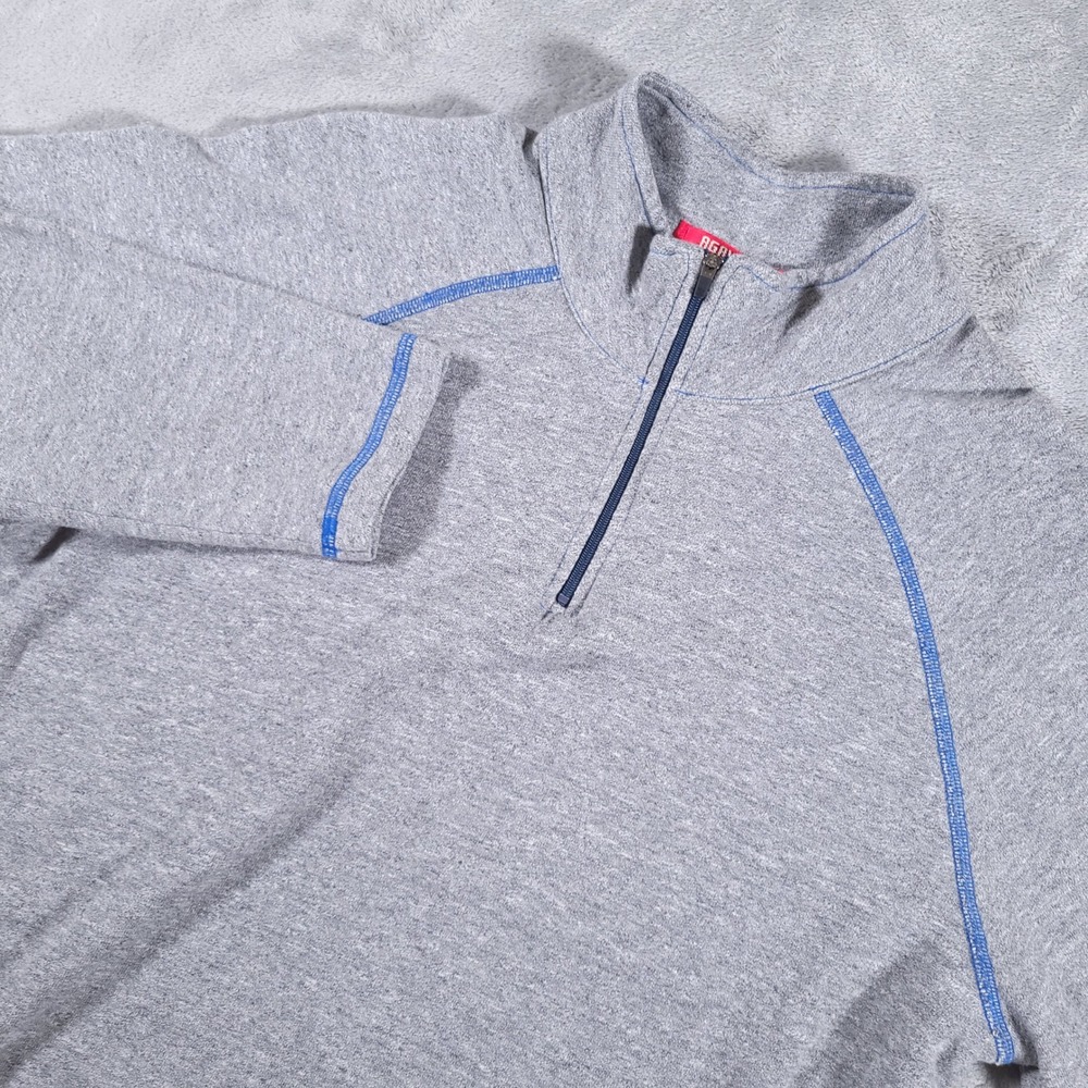 Agave 1/4 Zip Pullover Mens Medium Gray‎ Knit Chilliwack Long Sleeve Raglan USA
